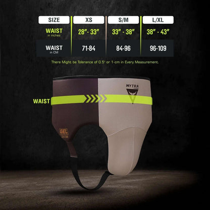 Mytra Fusion Boxing Groin Guard for MMA Muay Thai Kickboxing Martial Arts 28-33"