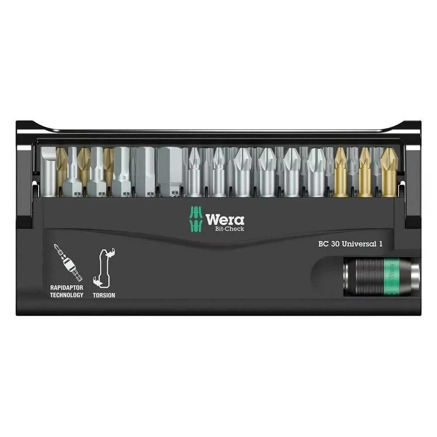 Wera Bit-Check 30 Universal 1 Rapidaptor Holder & Bit Set (30-Piece)05135818001