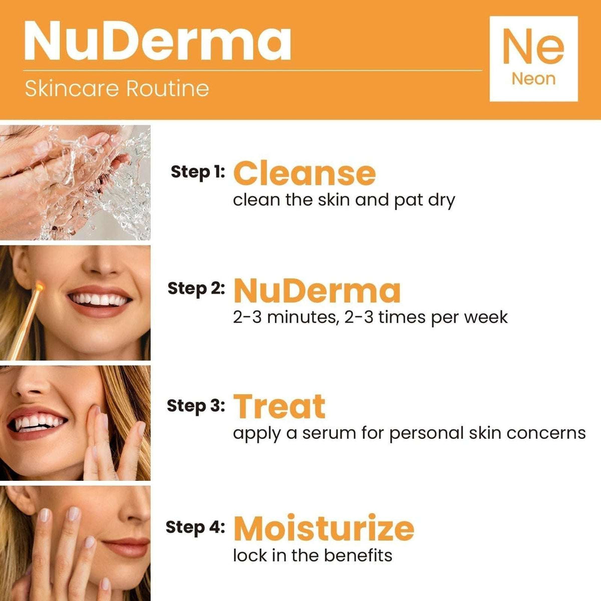 Pure Nuderma Daily Care Skin Therapy Machine with 4 Neon Wands for Skin & Hair