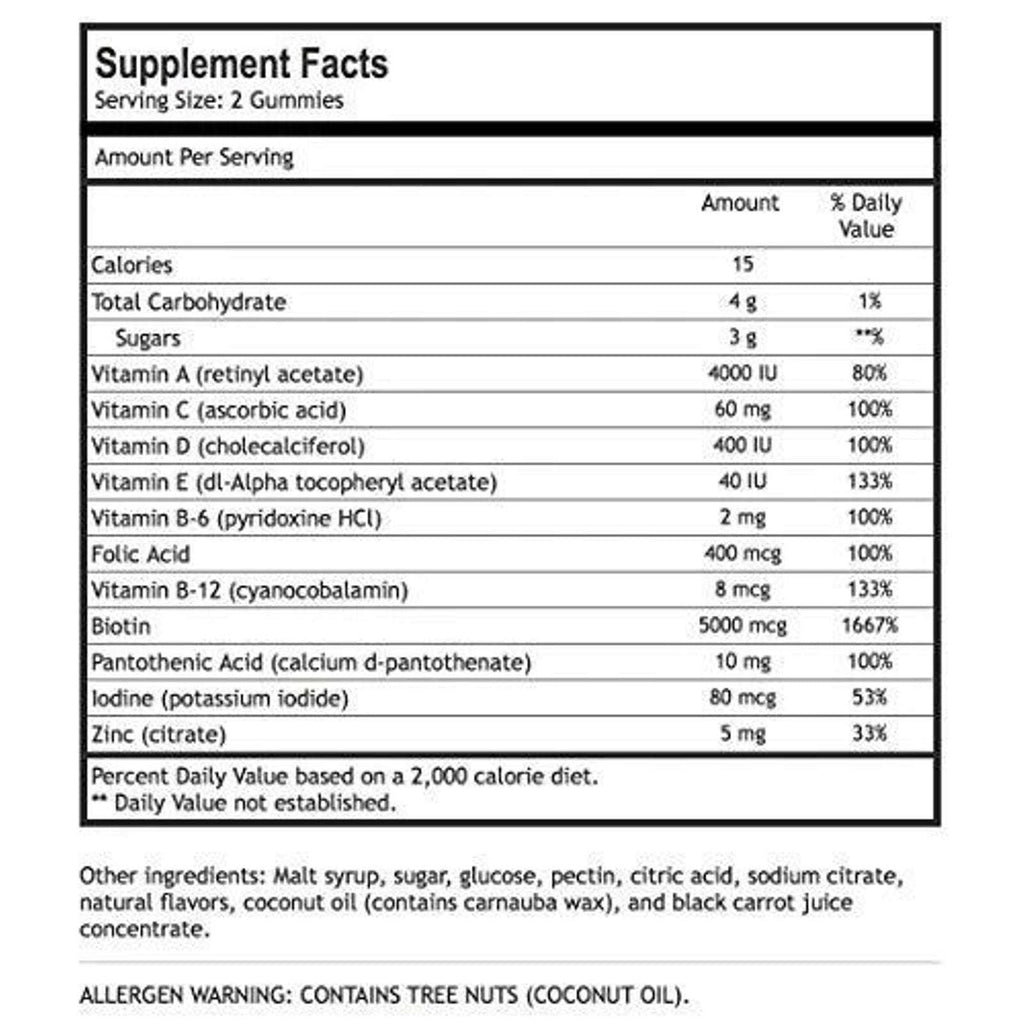 BeardPerfect THICKGROW BIGBEARD Gummies 60 Cherry w/ Biotin Vitamin B12 C D Zinc