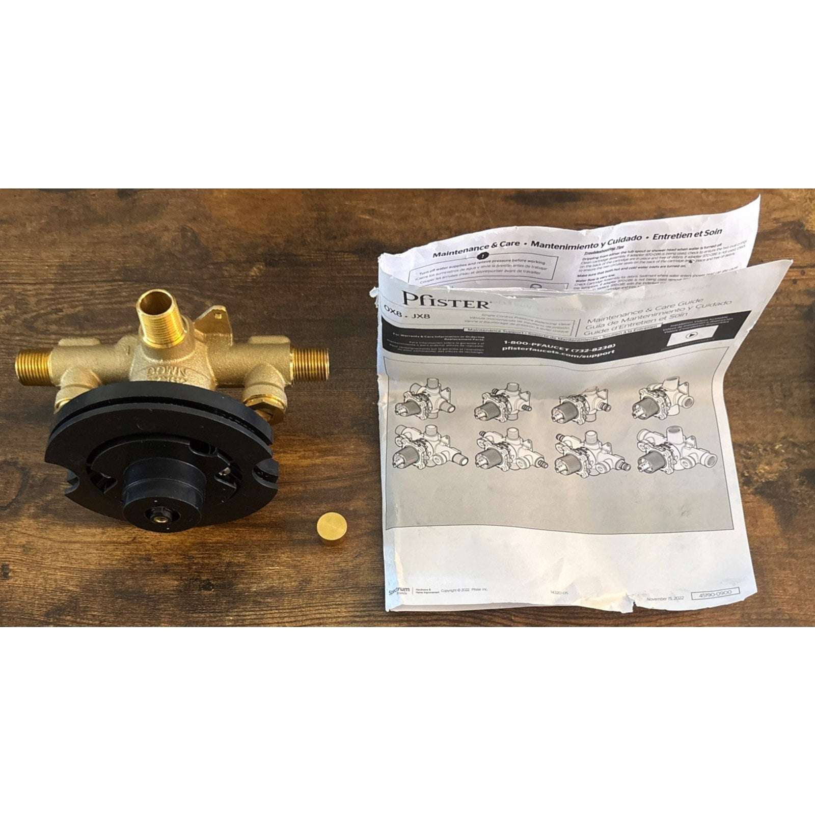 Pfister 0X8-340A 1/2" Tub & Shower Mixing Rough-In Valve with Service Stops