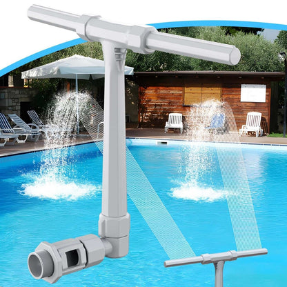 Pool Fountain for above and In-Ground Pools, Dual Spray Pool Waterfall Sprinkler