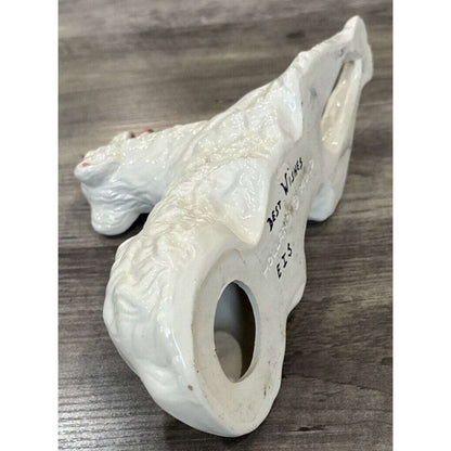 1960 Holland Mold Vintage Hand-Painted Ceramic Large Borzoi Russian Wolfhound