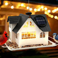 Solar Bird Feeder House Waterproof Hanging All Metal Wild Bird Outdoor Feeder