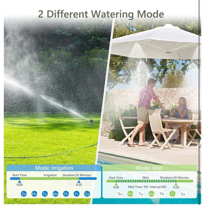 Diivoo WiFi Sprinkler Timer 3 Zone, Smart Water Hose Timer Comp w/ Alexa, Google