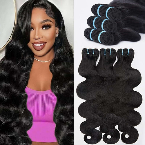 100% Raw Indian Body Wave Temple Real Human Hair Extension Bundle 18 20 22 Inch