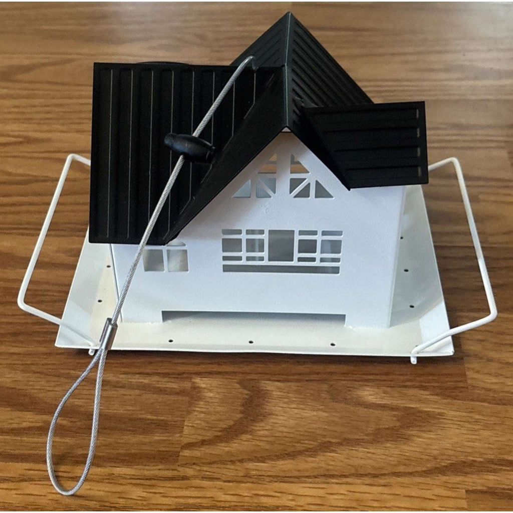 Solar Bird Feeder House Waterproof Hanging All Metal Wild Bird Outdoor Feeder