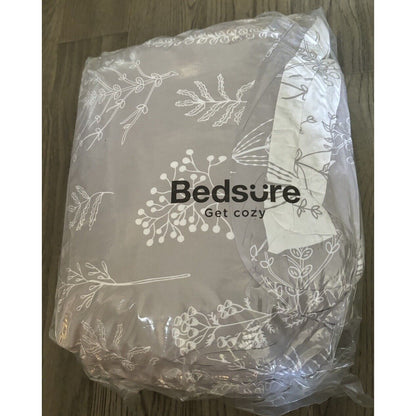 Bedsure Queen Comforter Set - Gray & White Cute Floral Bedding - Reversible