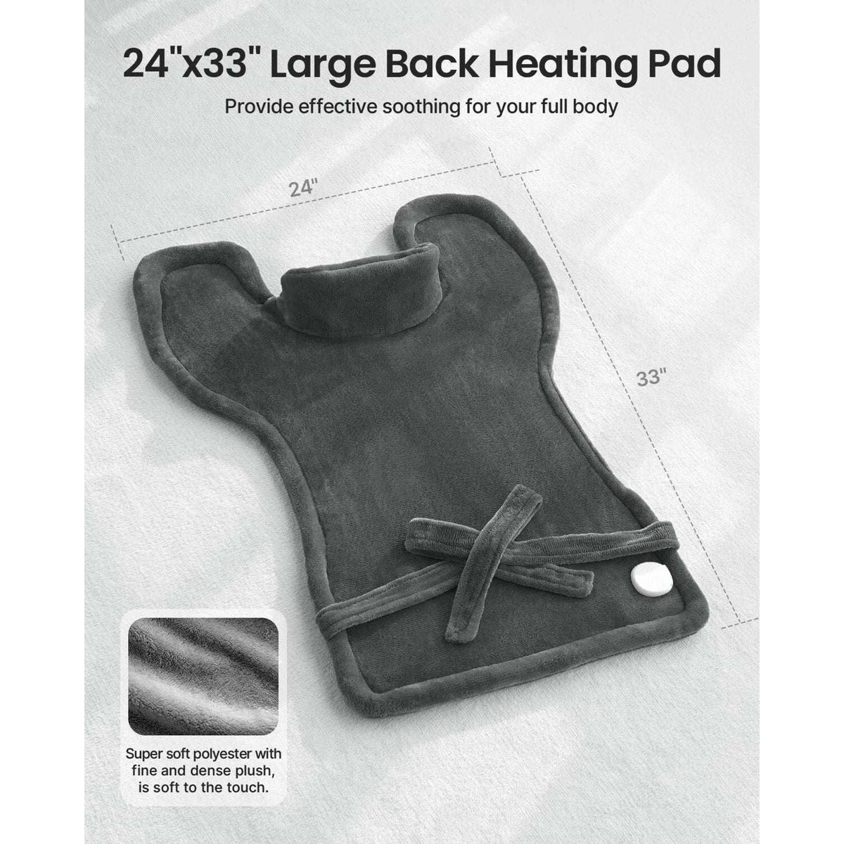 RENPHO Wearable Fast Heating Pad Neck Back & Shoulder w 6 Levels & 3 Timers
