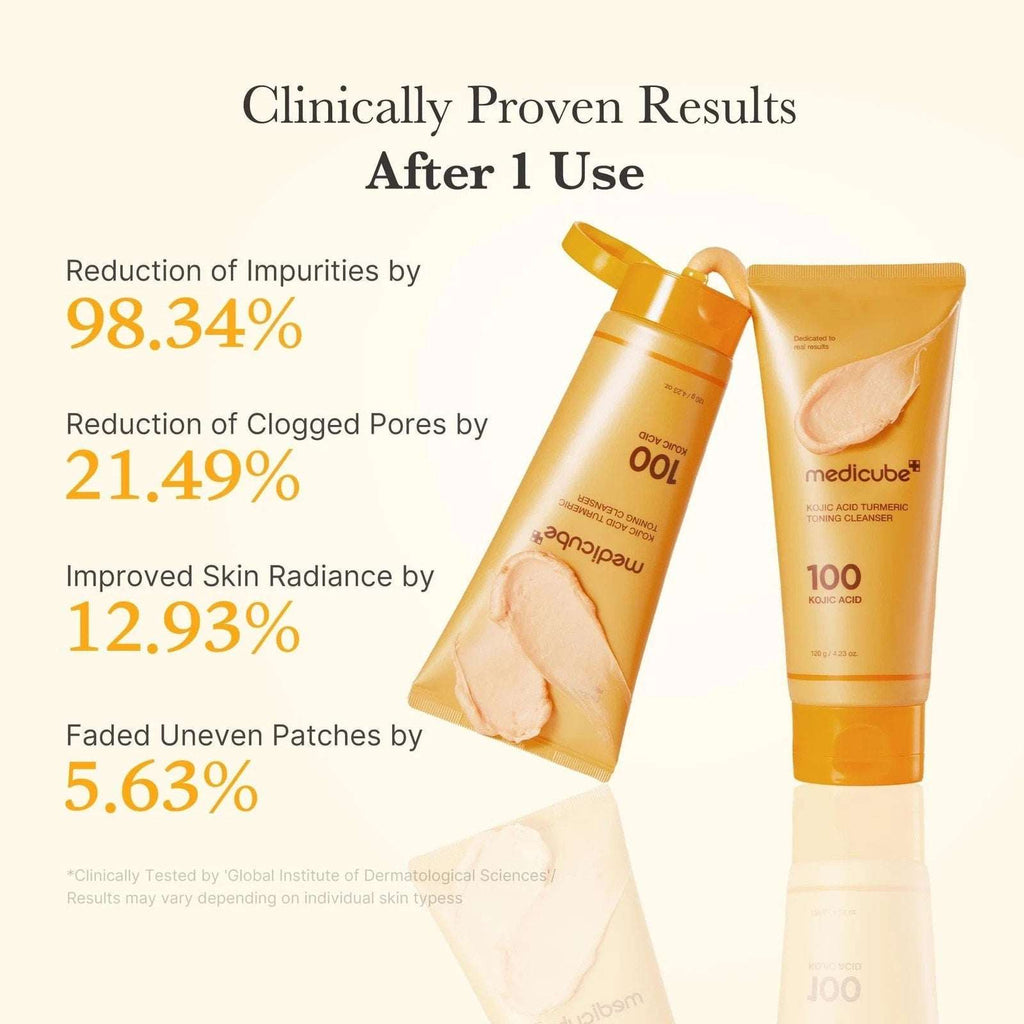MEDICUBE Kojic Acid Turmeric Toning Cleanser, 4.23 oz New/Sealed EXP 12/2027