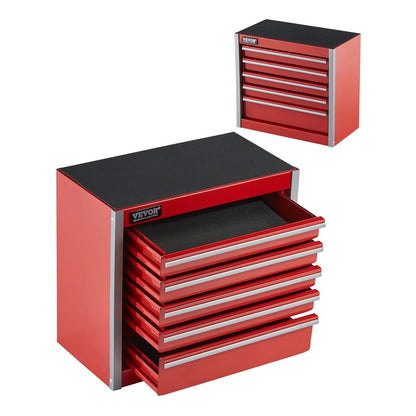 VEVOR Portable Metal Steel Tool Box 8.6" 5 Drawers Organizer for Garage Workshop