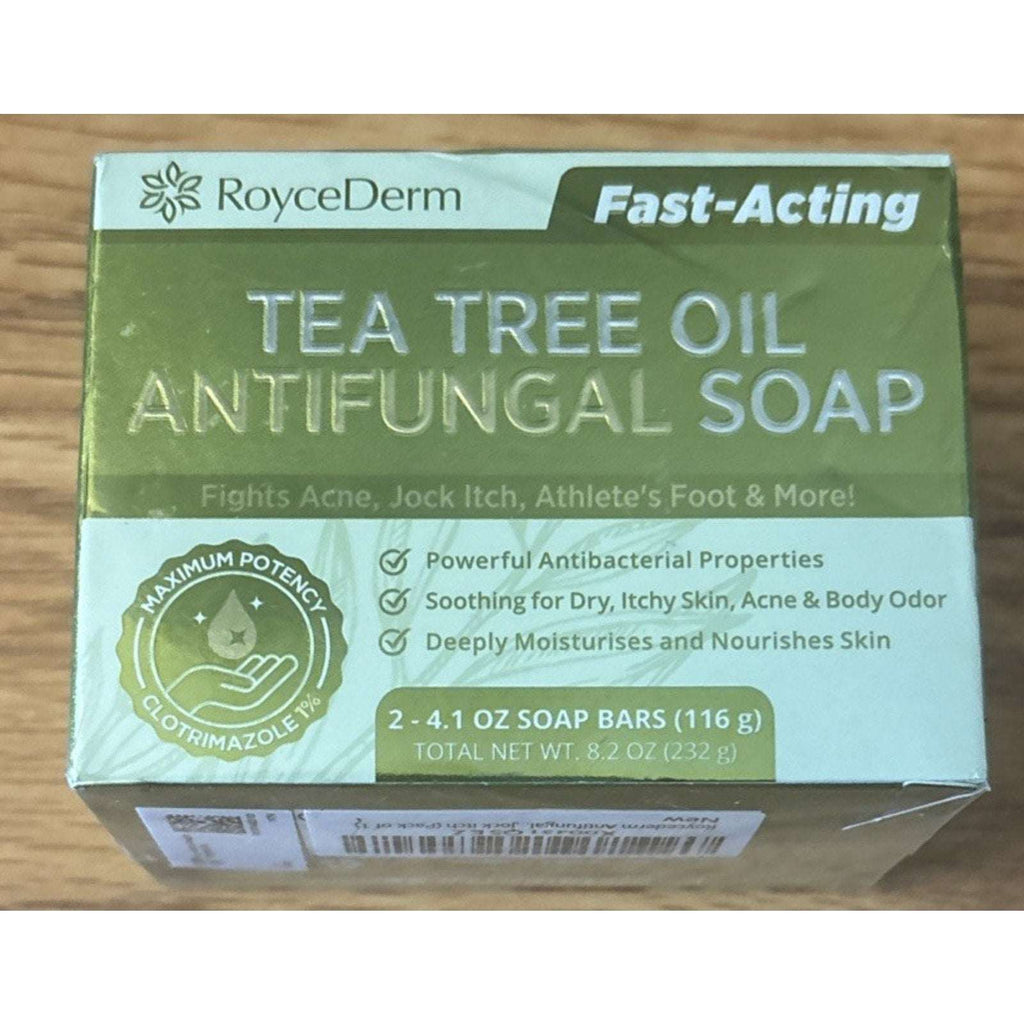 Roycederm Antifungal Antibacterial Treatment Tea Tree Soap 2 x 4.1 oz Soap Bars
