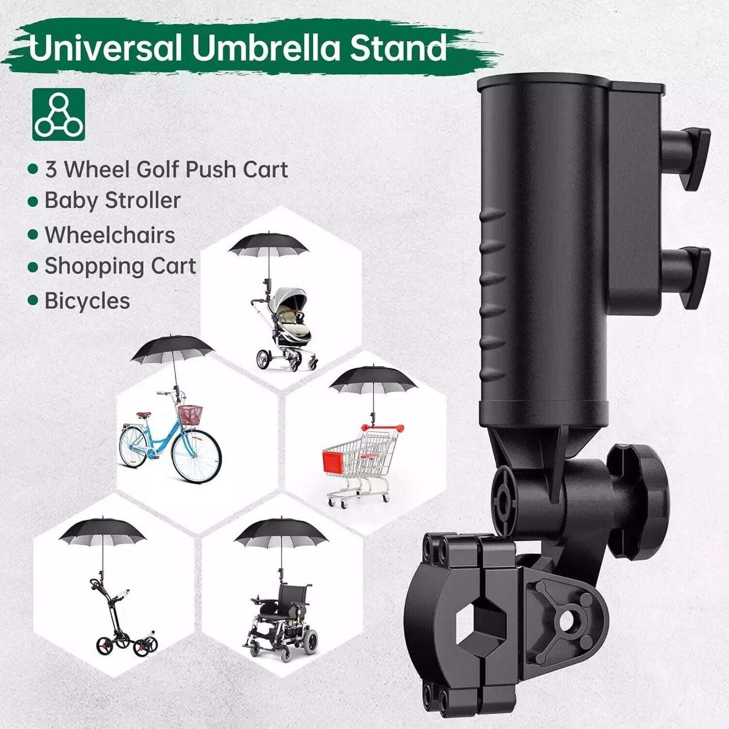 10L0L Heavy Duty Golf Push Cart Umbrella Holder 10L0L Heavy Duty Golf Universal