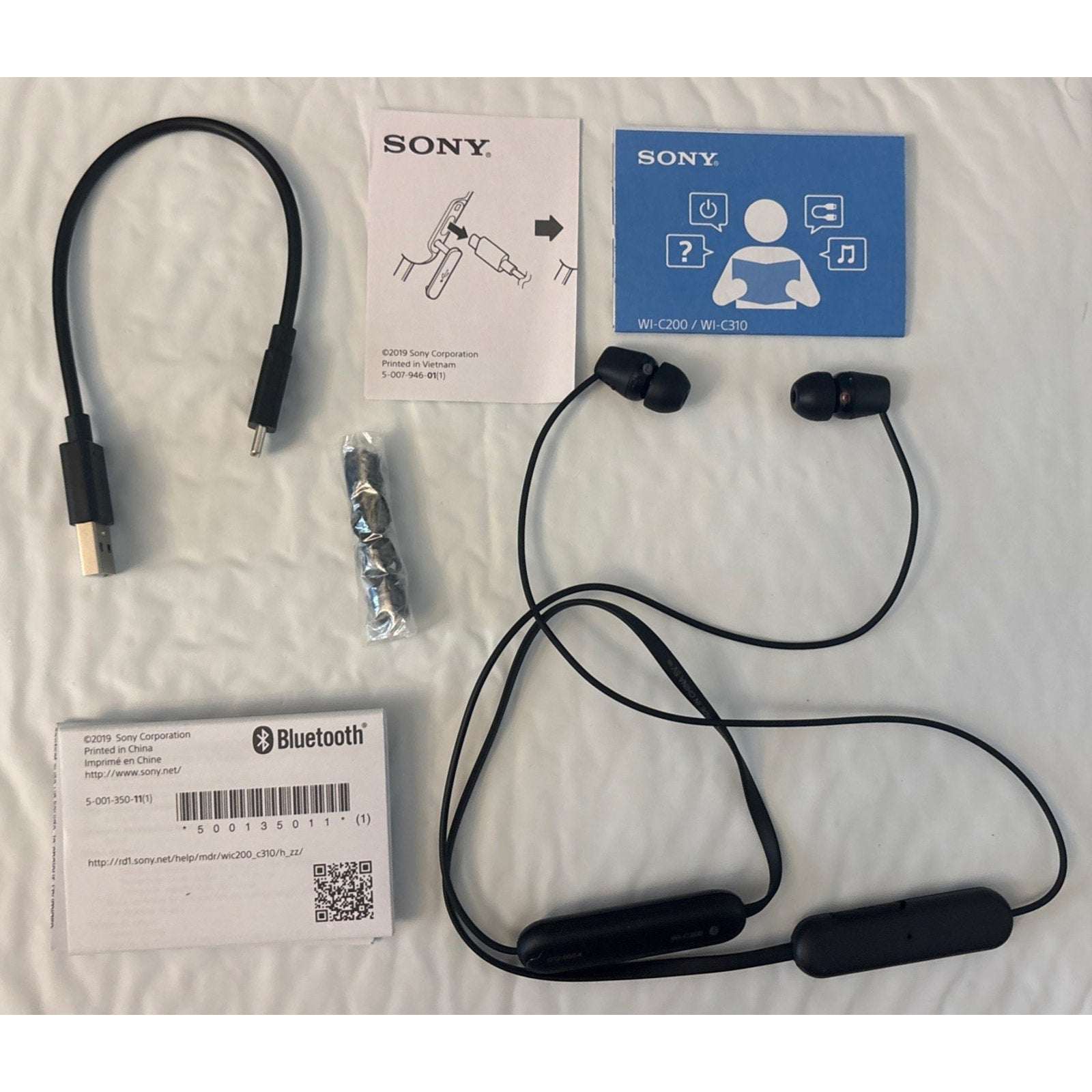 Sony WI-C200 Wireless In-ear Stereo Magnetic Headset Earbuds BT5.0 Calls w/ Mic
