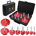 8Pc PVC Pipe Reamer Kit Socket Saver for Standard 1/2" Drills Fits 1/2"-4" Pipes