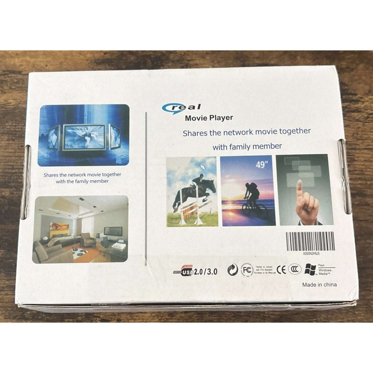 4K HD Digital Media Player TV MP4 Video Player USB Drive/Micro SD Card w/ Remote