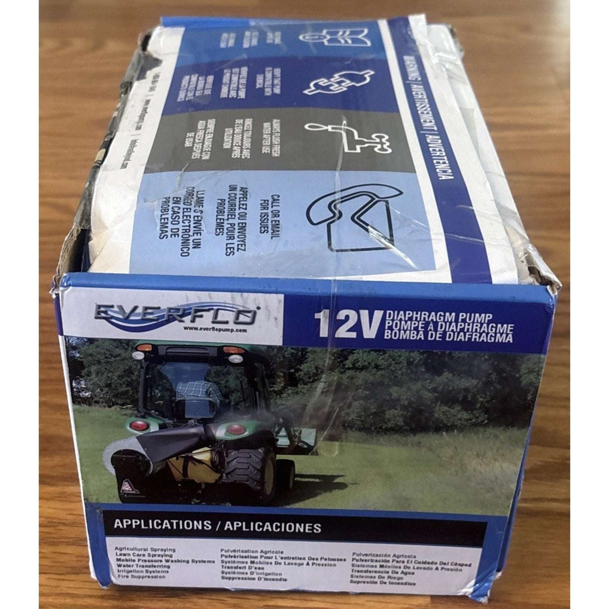 Everflo EF7000 12V Diaphragm Sprayer Pump - 7.0GPM, 60 PSI Max, 1/2" FNPT Ports
