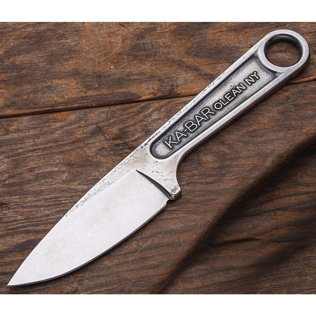 KA-BAR 1119 Forged Wrench Knife 3" 425 Stainless Fixed Blade EDC Sheath USA