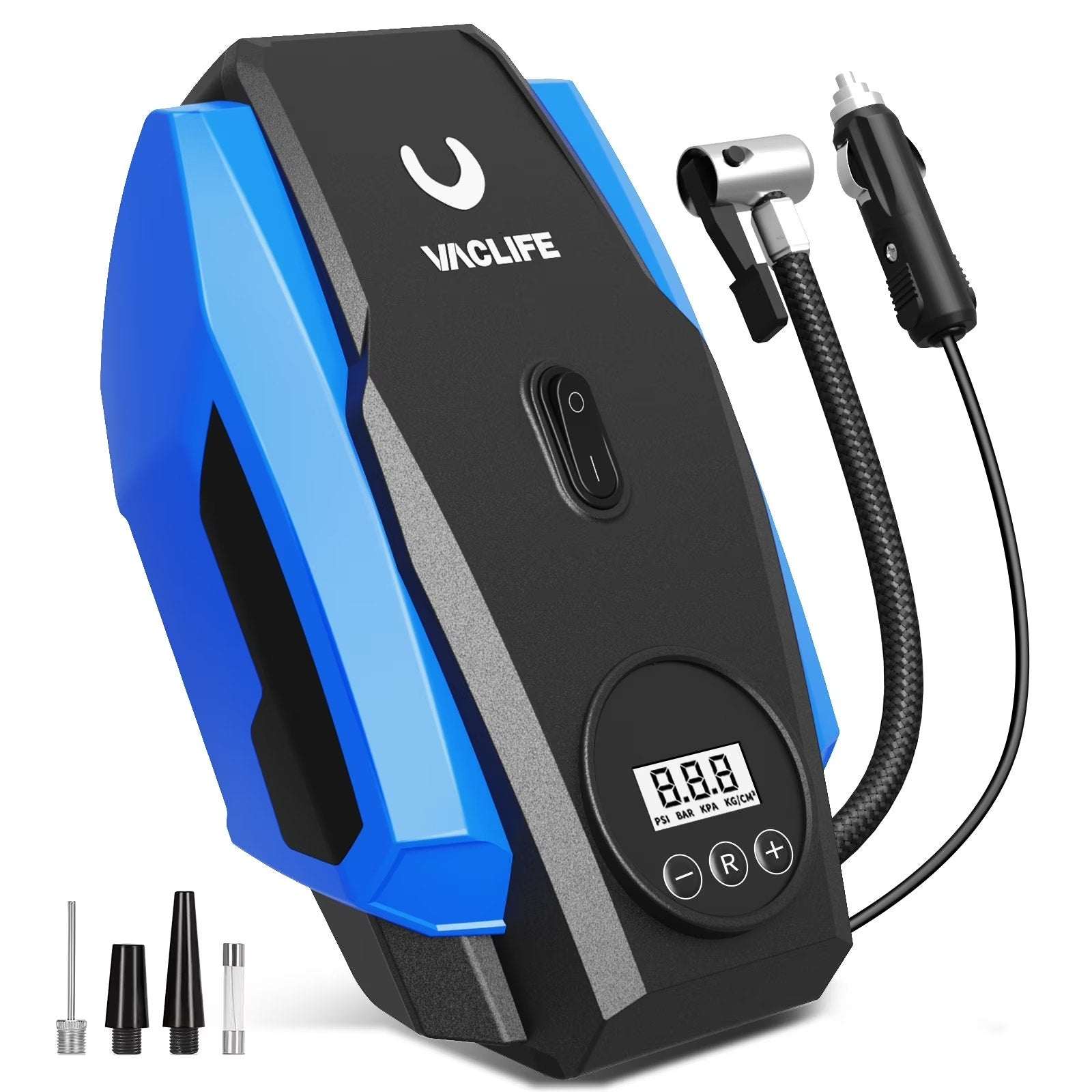 VacLife Air Compressor Tire Inflator w/ LED Light and Digital Display 12V DC