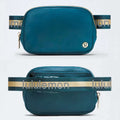 NWT Lululemon Everywhere Belt Bag 1L Teal/Gold Wordmark Crossbody Waist Pack