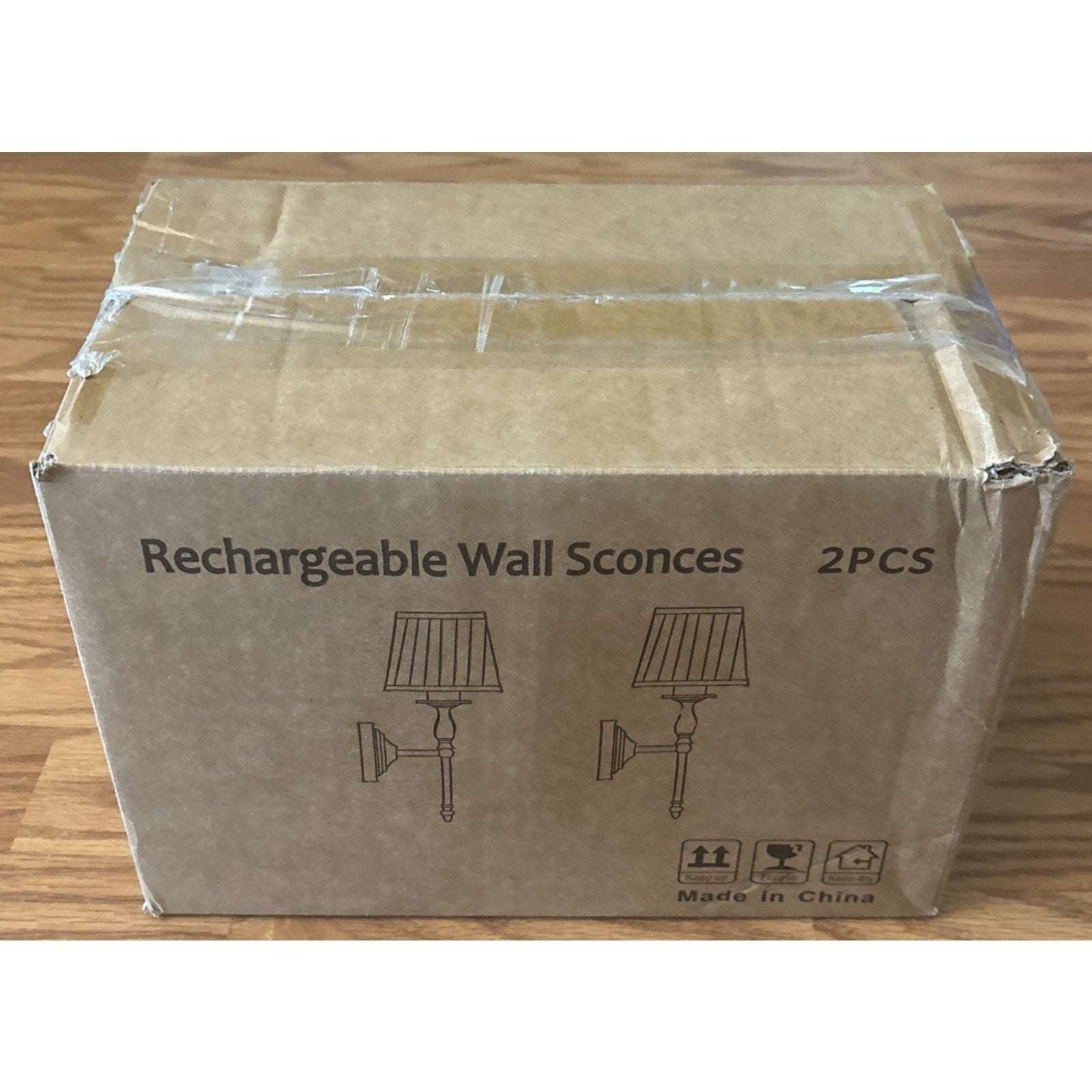 Battery Operated Wall Sconce Set of 2, Vintage Gold Wireless Rechargeable Lights