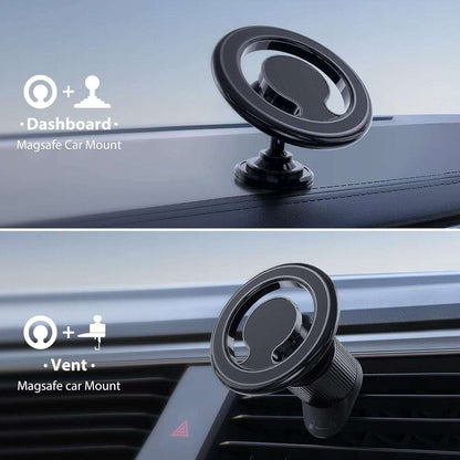 2024 Magsafe iPhone 2 in 1 Magnetic Car Phone Mount Holder - 48 Super Magnets