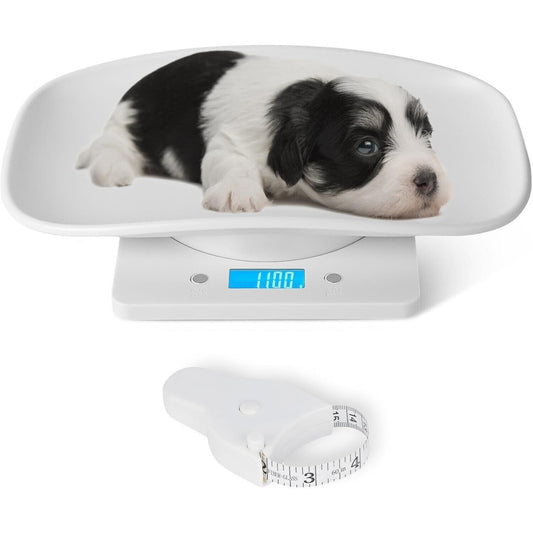 Digital Pet Scale, Multi-Function LCD Scale Weight up to 22 lb w/ Height Tray