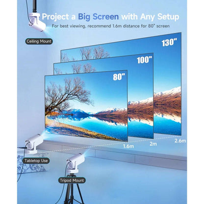Magcubic HY300 Pro + Projector 8K 720P with 5W Speaker Android 14 8000 Lumens