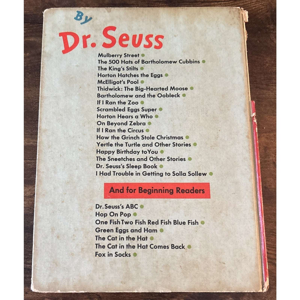 Dr Seuss "Happy Birthday To You" Large Hardcover Book 1959 True First Edition