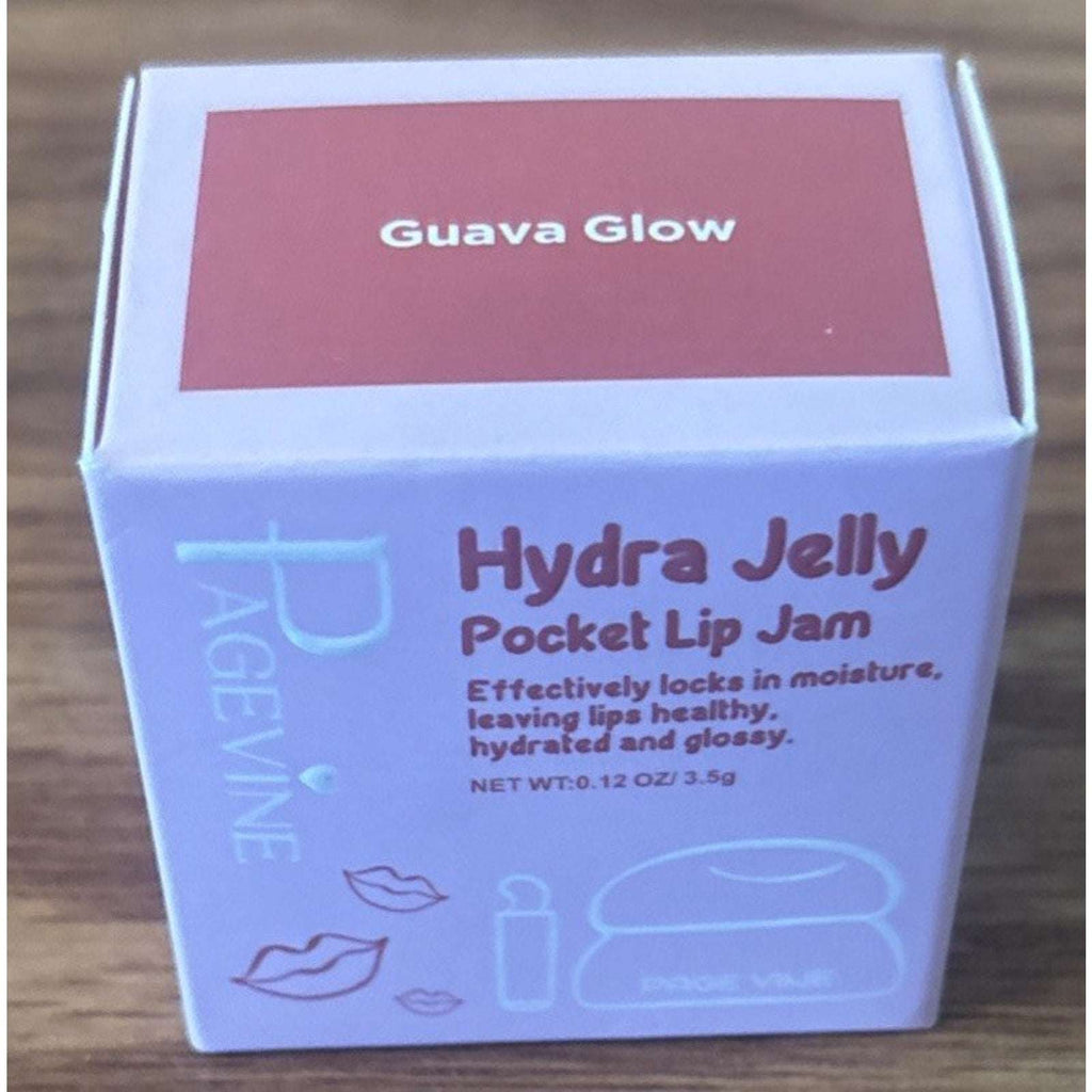 PageVine Hydra Jelly Pocket Lip Jam GUAVA GLOW Lip Gloss w/ Built in Applicator
