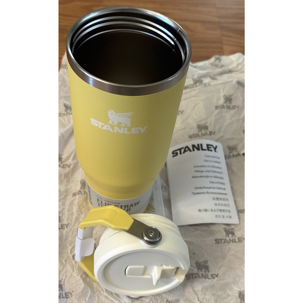 Stanley ICEFLOW 2.0 Flip Straw Tumbler 30oz Daffodil Stainless Steel Insulated