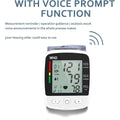 Wrist Blood Pressure Monitor Automatic BP Machine Cuff LED Heart Rate W/ Voice