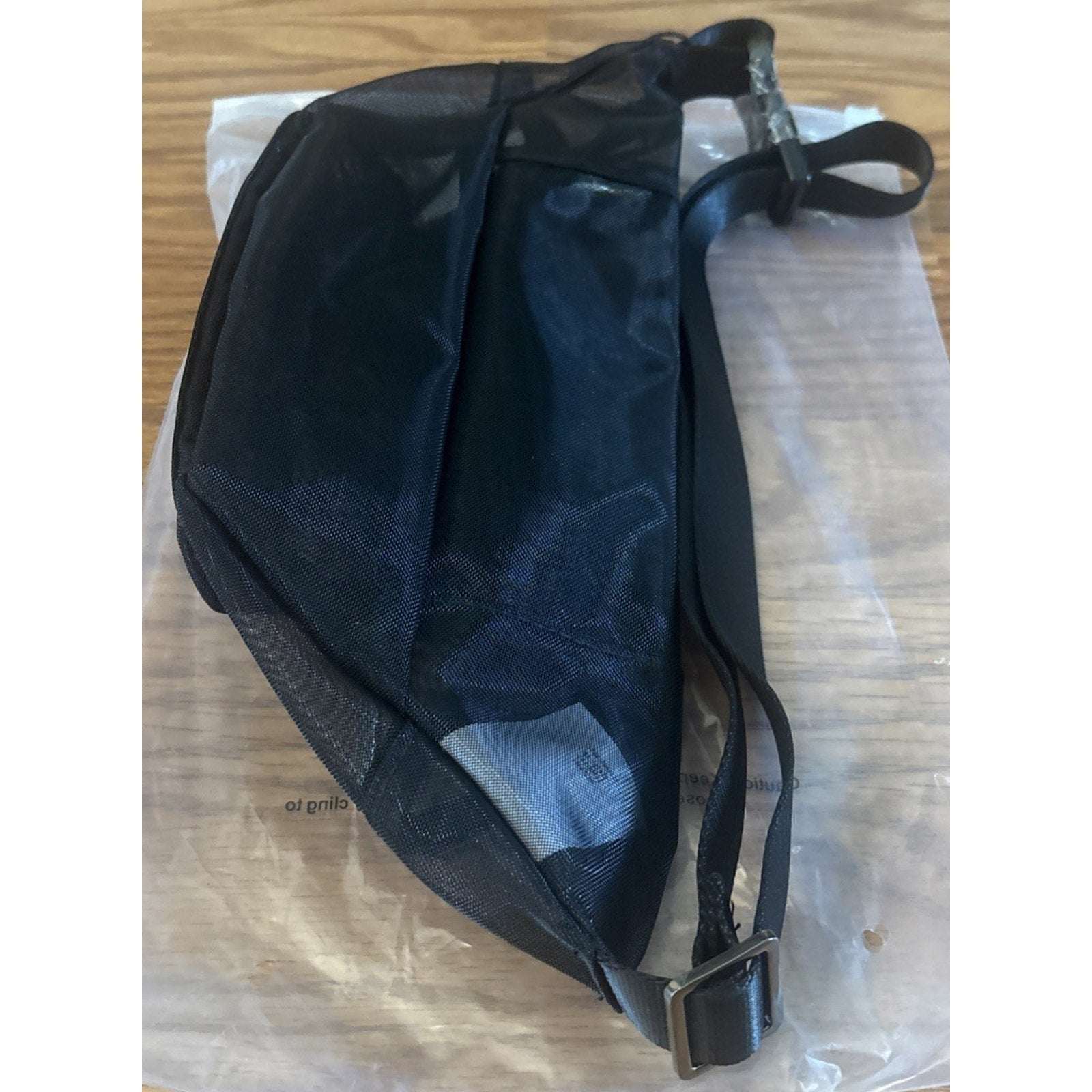 Alo Yoga Black Sheer Mesh Fanny Pack Belt Bag Crossbody