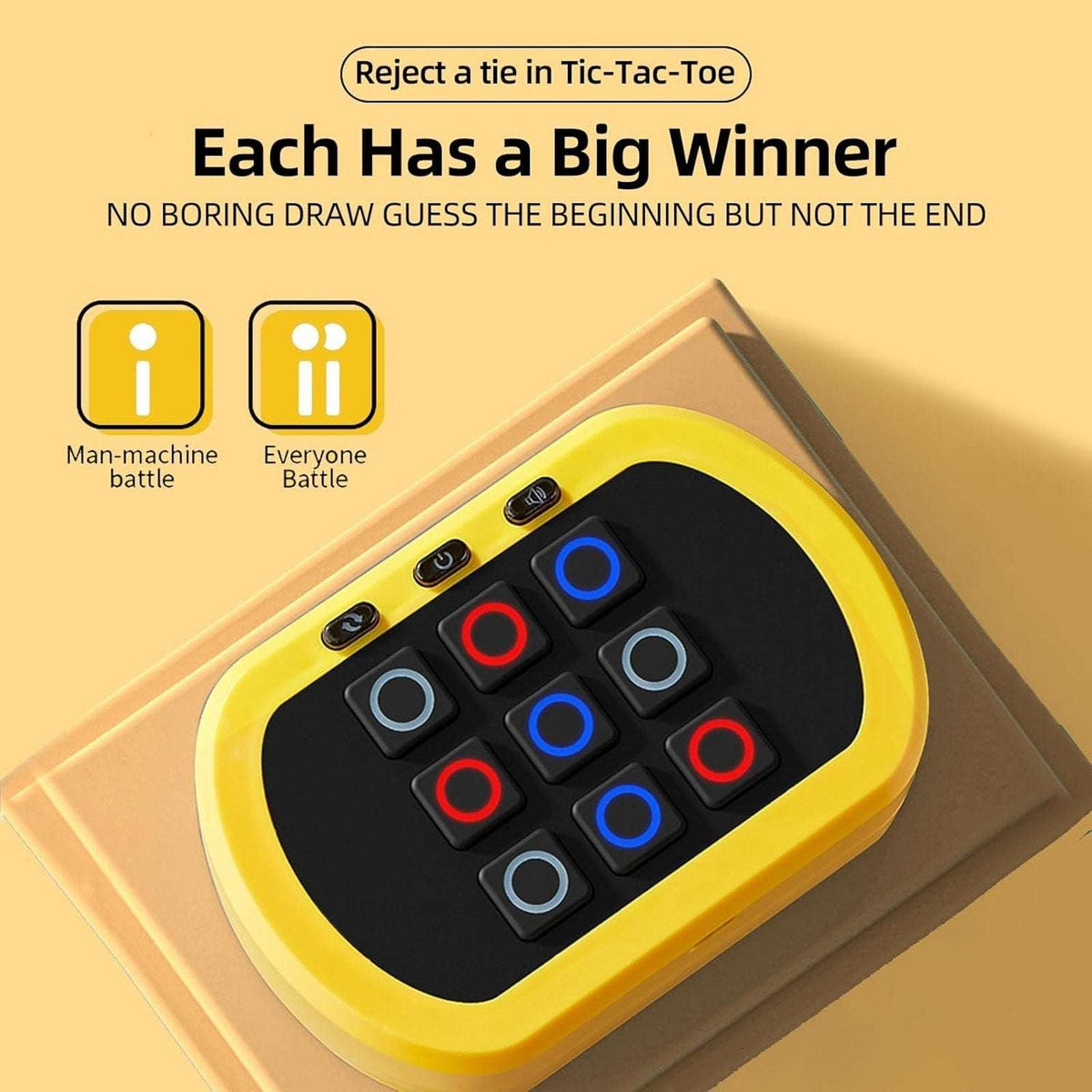 Electronic Tic-Tac-Toe 5-in-1 Games Rechargeable Handheld Console Ages 6-12