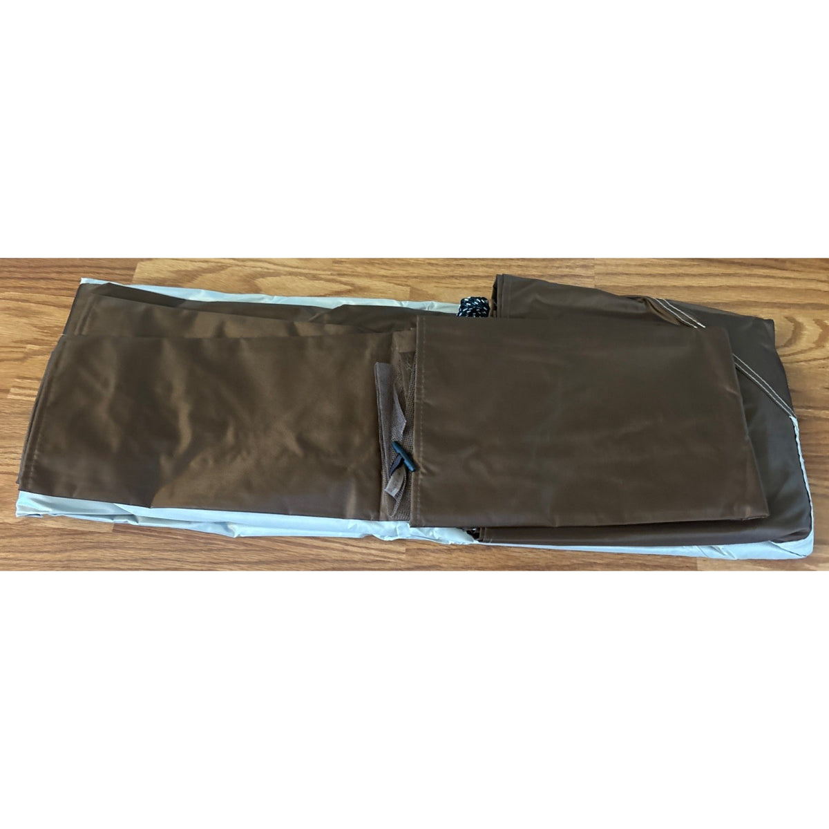 12x12 Gazebo Canopy Top Replacement Cover 2Tier UV Block Waterproof Beige Brown