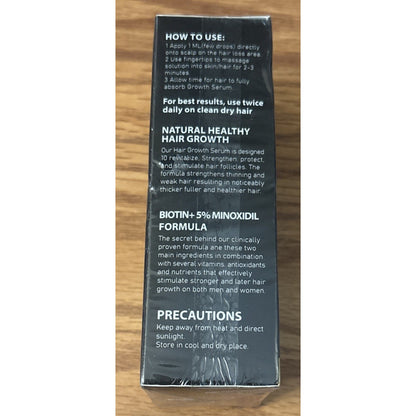 SEFUDUN Hair Growth Serum Kit W/ Biotin & Minoxidil 5% 2.02 fl oz 100% Effective