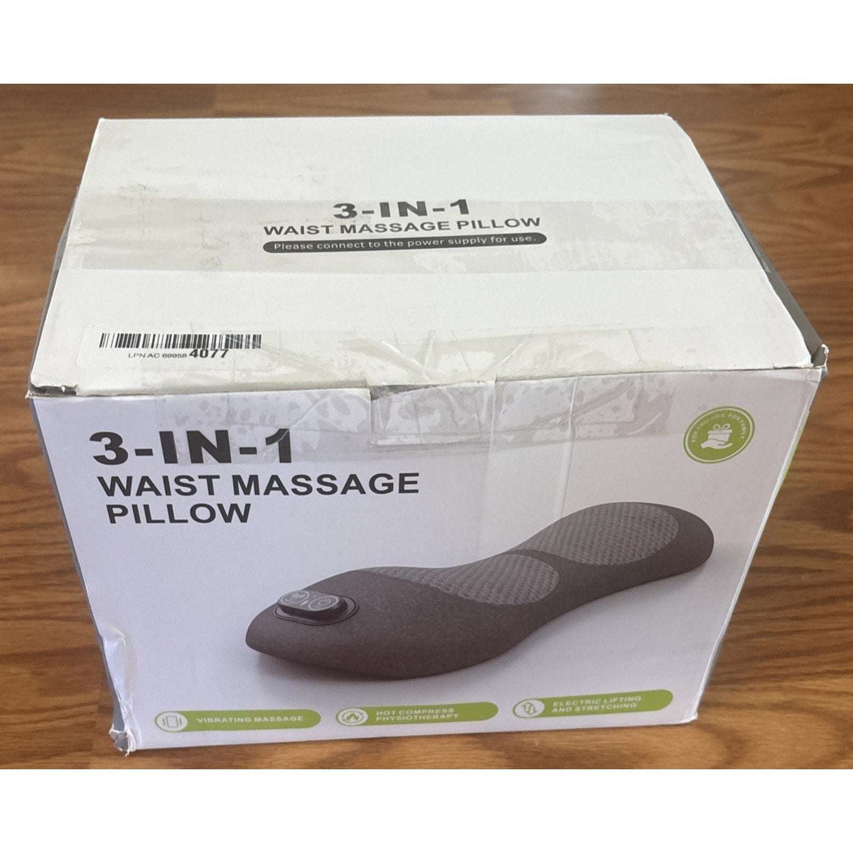 Smooth Triple Fusion 3in1 Back Massager Lumbar Pillow with Heat & Vibration NEW