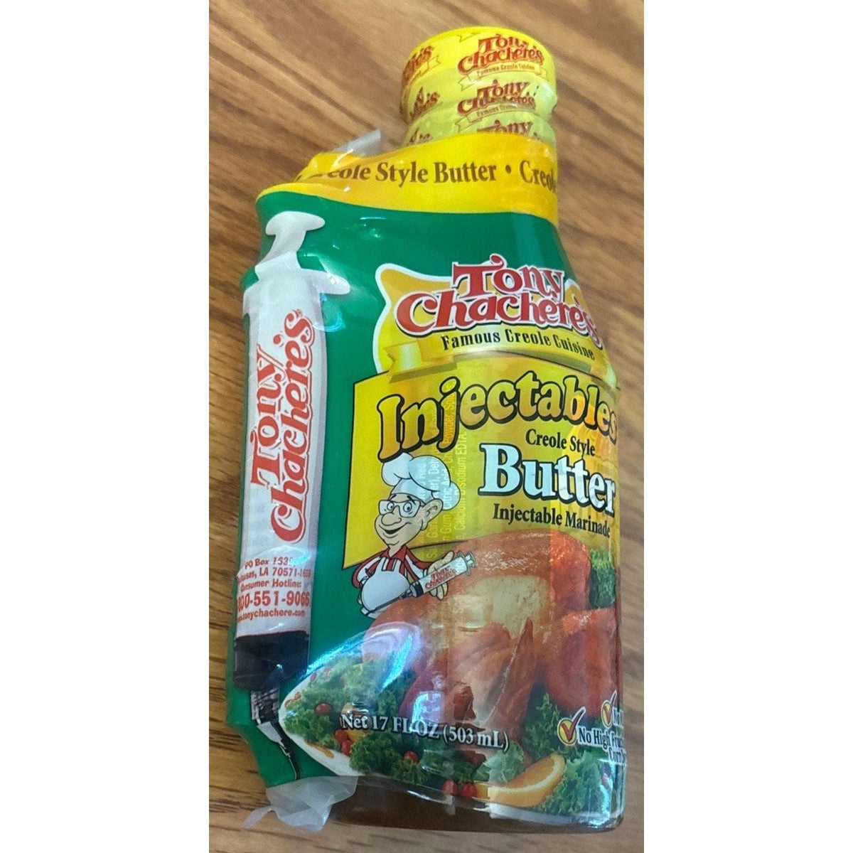 Tony Chachere's Injectables Creole Cajun Style Butter Marinade 17oz - Lot of 2