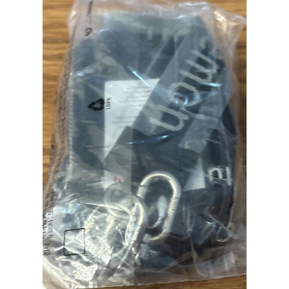 NWT Lululemon Dual Pouch Wristlet Wordmark Wallet Keychain Black / Gray / Silver