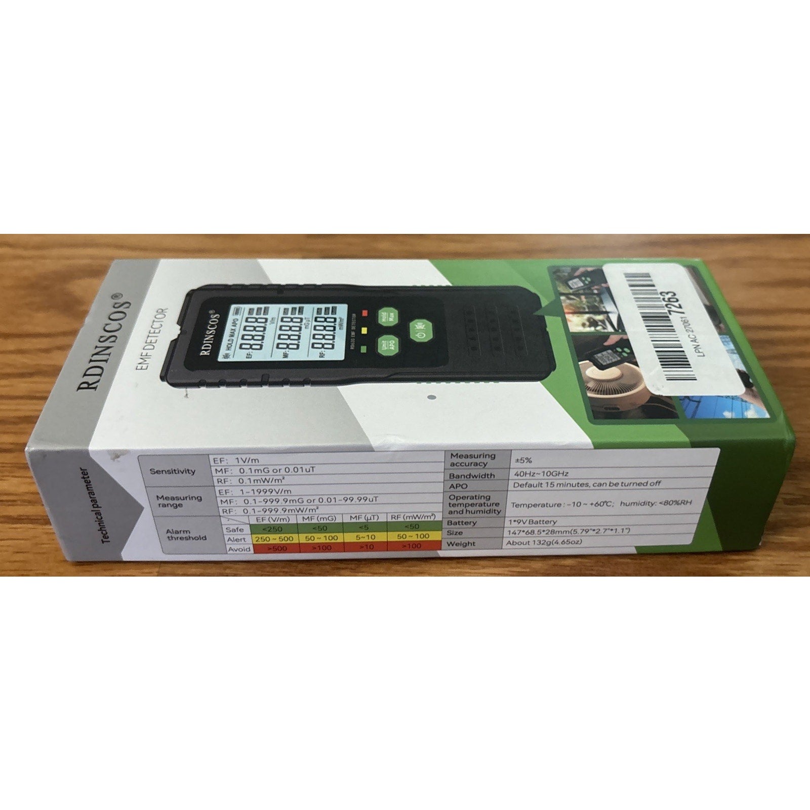 RD630 EMF Detector Meter RF MF EF Electromagnetic Radiation Tester Handheld