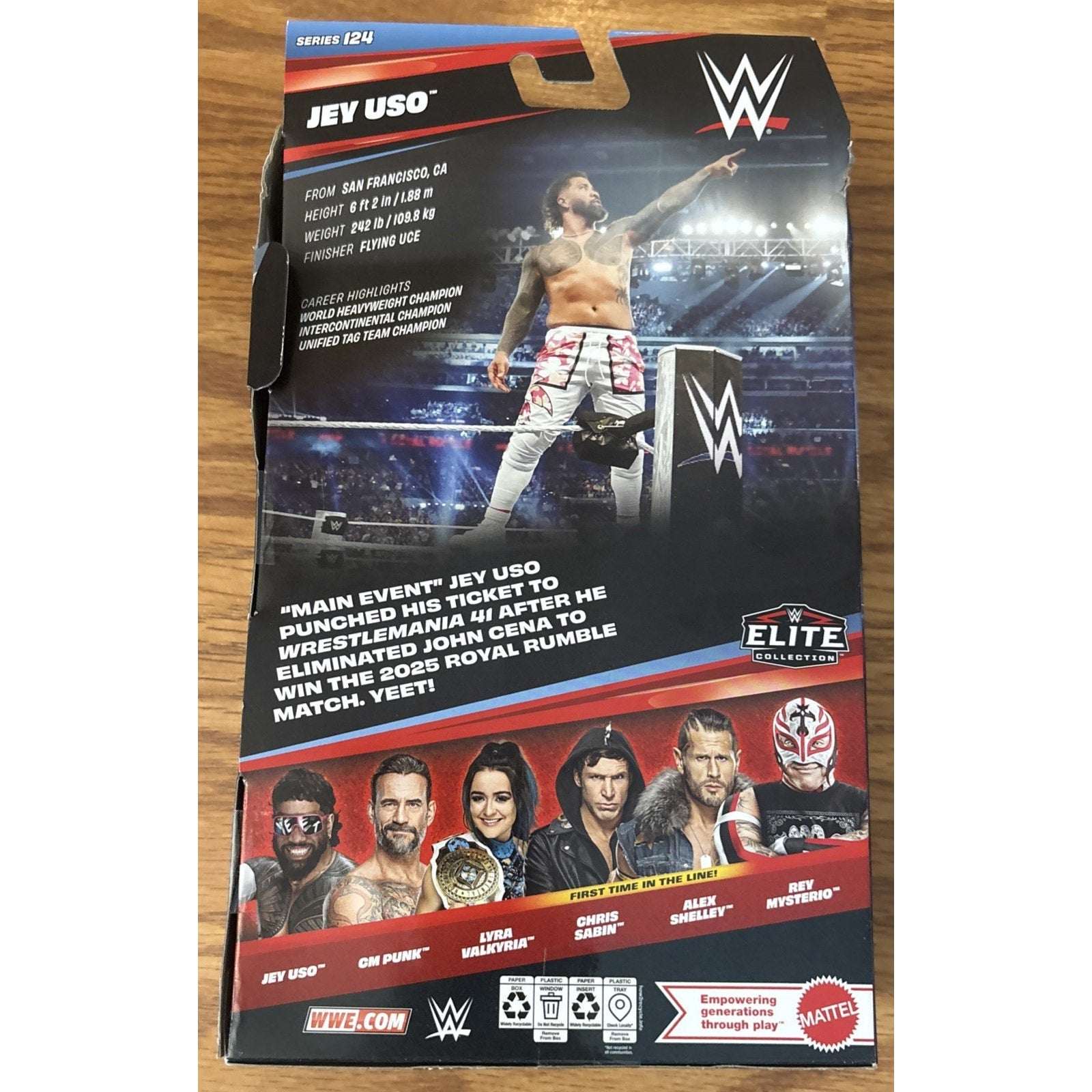 JEY USO - WWE Mattel Elite Collection Series 124 Wrestling Action Figure - NEW