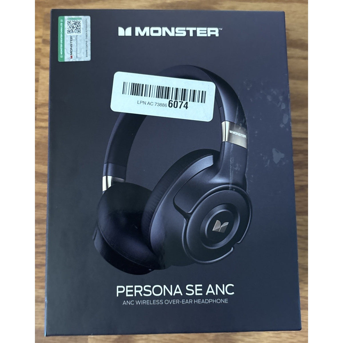 Monster Persona SE ANC Over Ear Bluetooth Headphones Wireless HiFi Bass Mic 60H