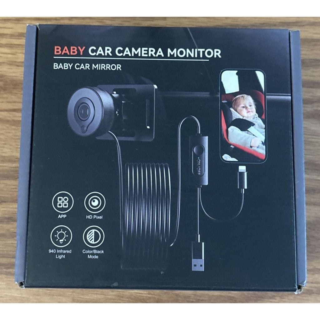 Baby Car Backseat Camera 360° Rotation HD 1080P Night Vision 150° Wide Angle