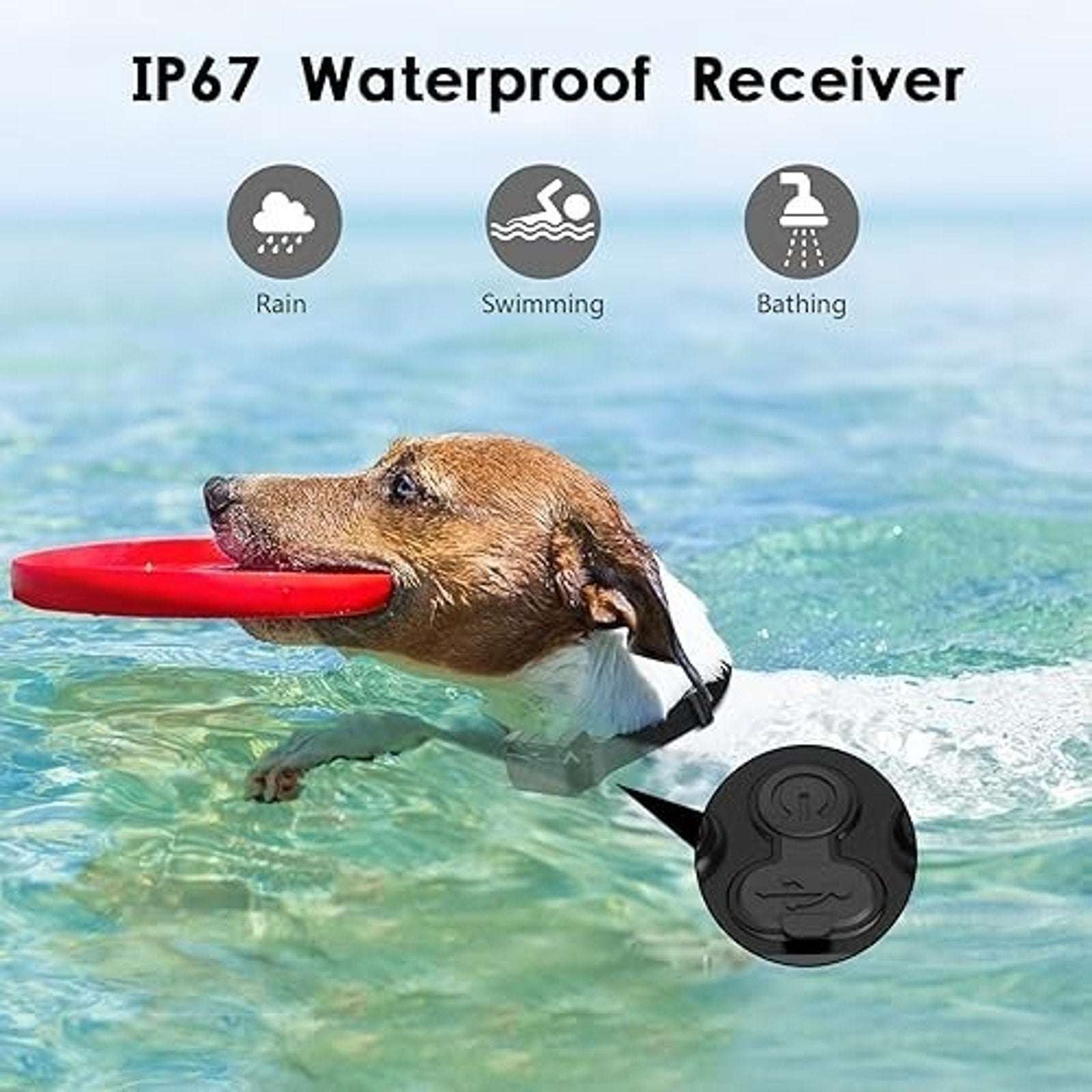 Dog Shock Training Collar, IP67 Waterproof w/ Remote, 3 Training Modes, Long Ran
