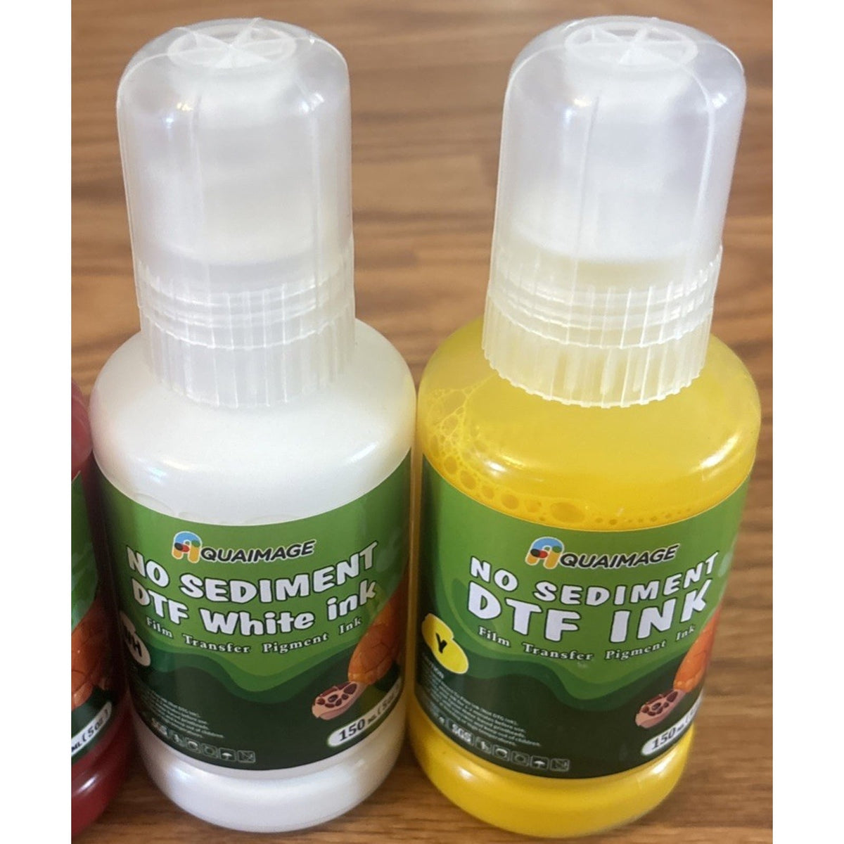 AquaImage DTF Ink Set 6PC 150ml ea. for Epson L1800 L805 R1390 DX5 DX7 2xW+CMYBK