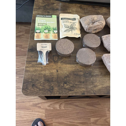 9 Herb Indoor Window Garden Kit Dill Basil Chives Thyme Sage Parsley Cilantro ++