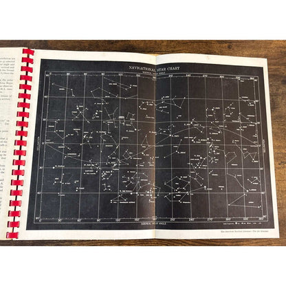 1953 The Air Almanac Jan-April Navigational Star Chart American Nautical Almanac