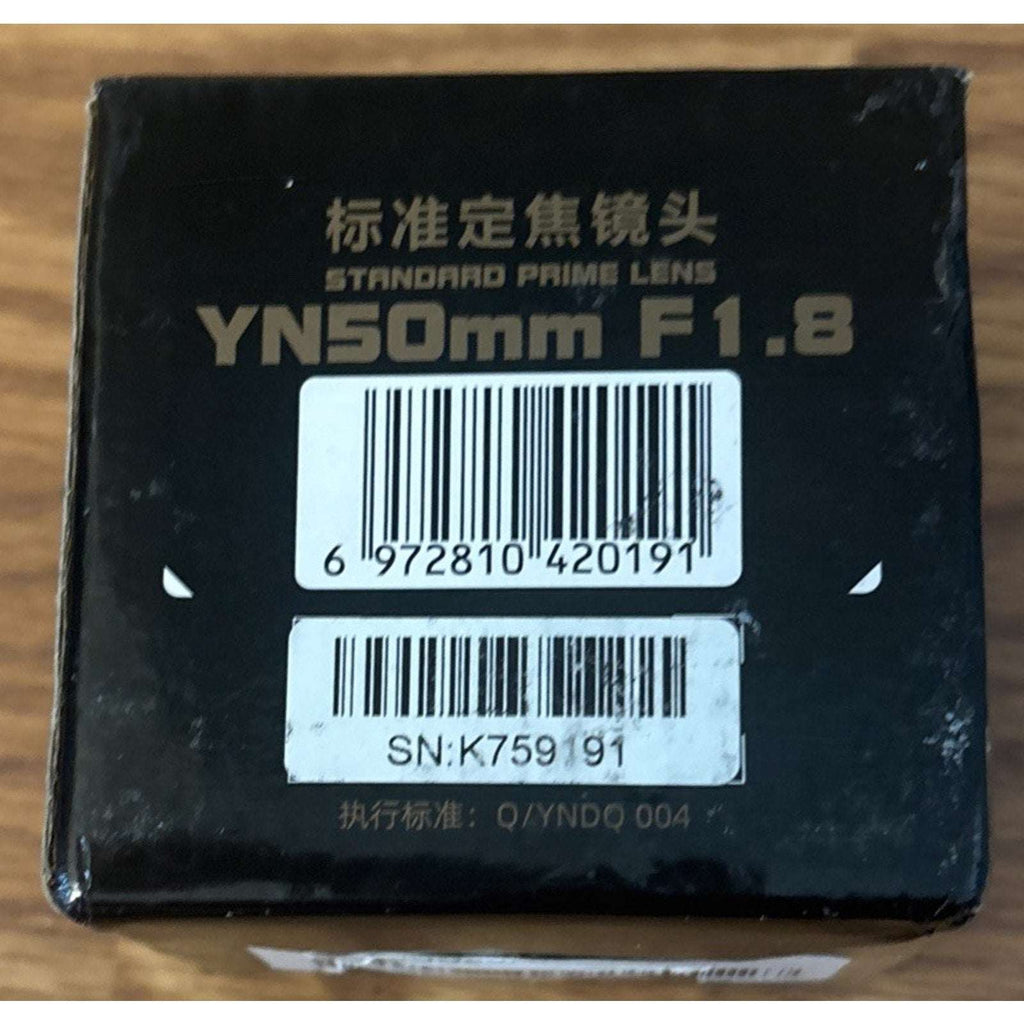 YONGNUO YN50mm F1.8 Canon EF Mount Auto/Manual Focus Full Frame 52mm Filter Size