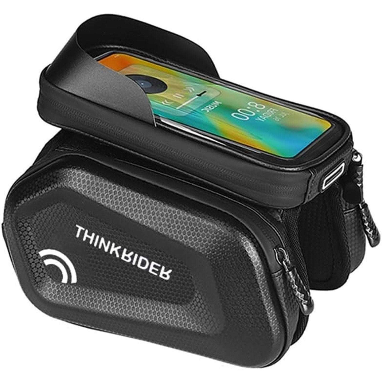 ThinkRider 3Pocket Top Tube Frame Mount Bike Bag Waterproof Cycling Phone Holder