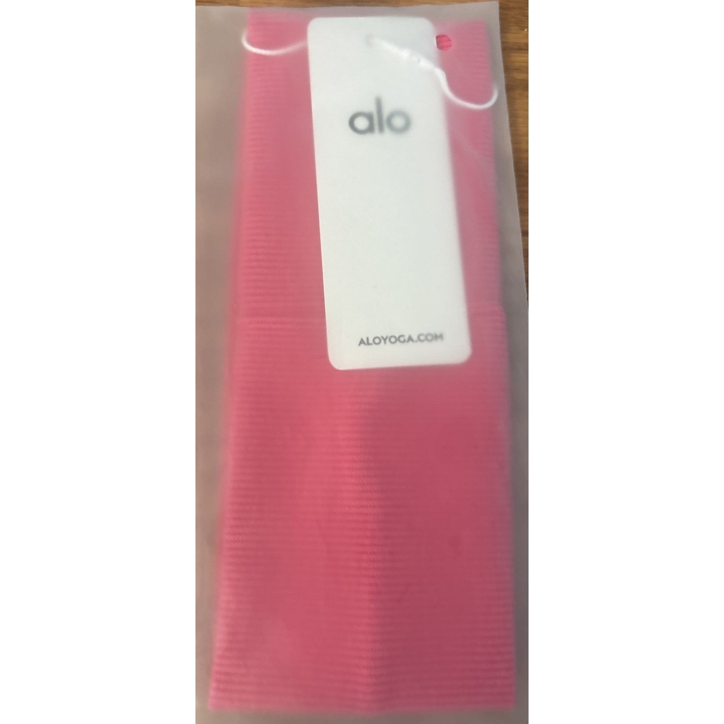 Alo Yoga Bright Pink Logo 3" Wide Headband Adult/Teen One Size Athletic Fitness